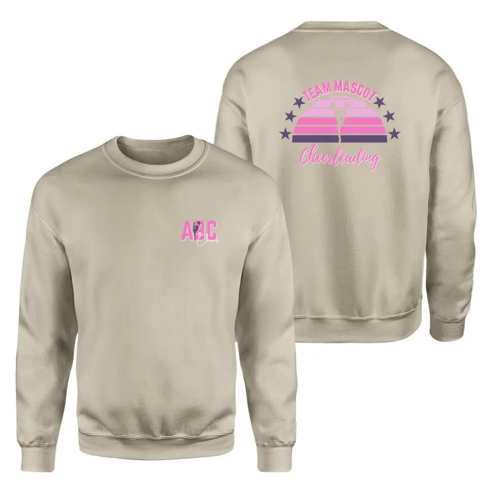 Retro Sunset Cheerleader on a Sweatshirt