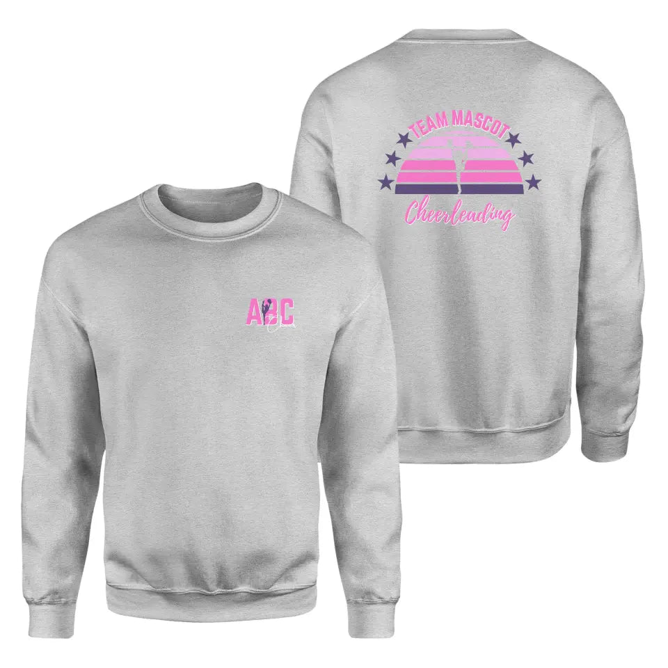 Retro Sunset Cheerleader on a Sweatshirt