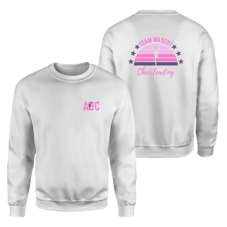 Retro Sunset Cheerleader on a Sweatshirt