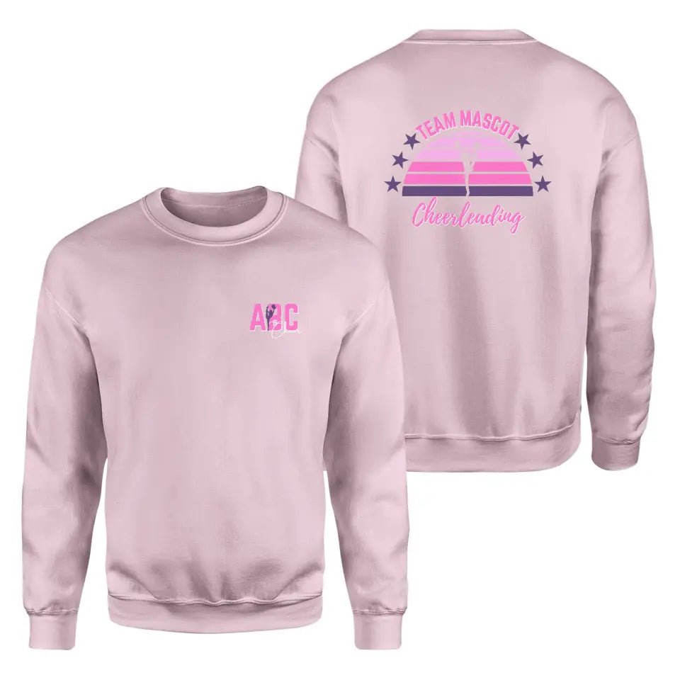 Retro Sunset Cheerleader on a Sweatshirt