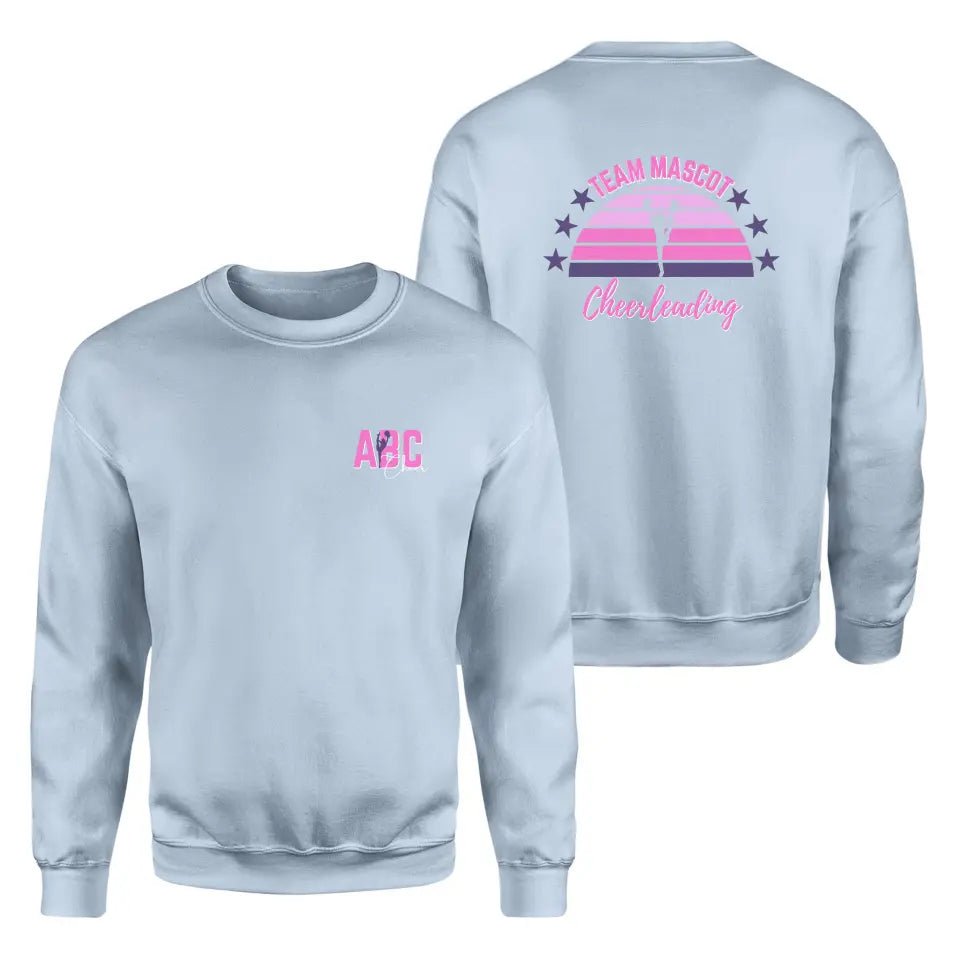 Retro Sunset Cheerleader on a Sweatshirt