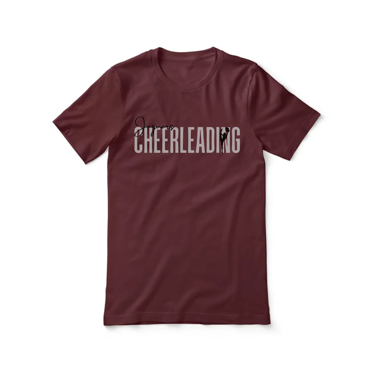 Personalized Cheer Shirt With Modern Bold Design on a Unisex T-Shirt