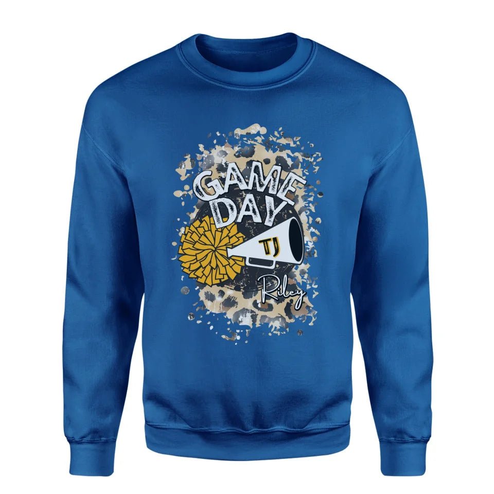 Custom Game Day Cheer Graphic on a Sweatshirt