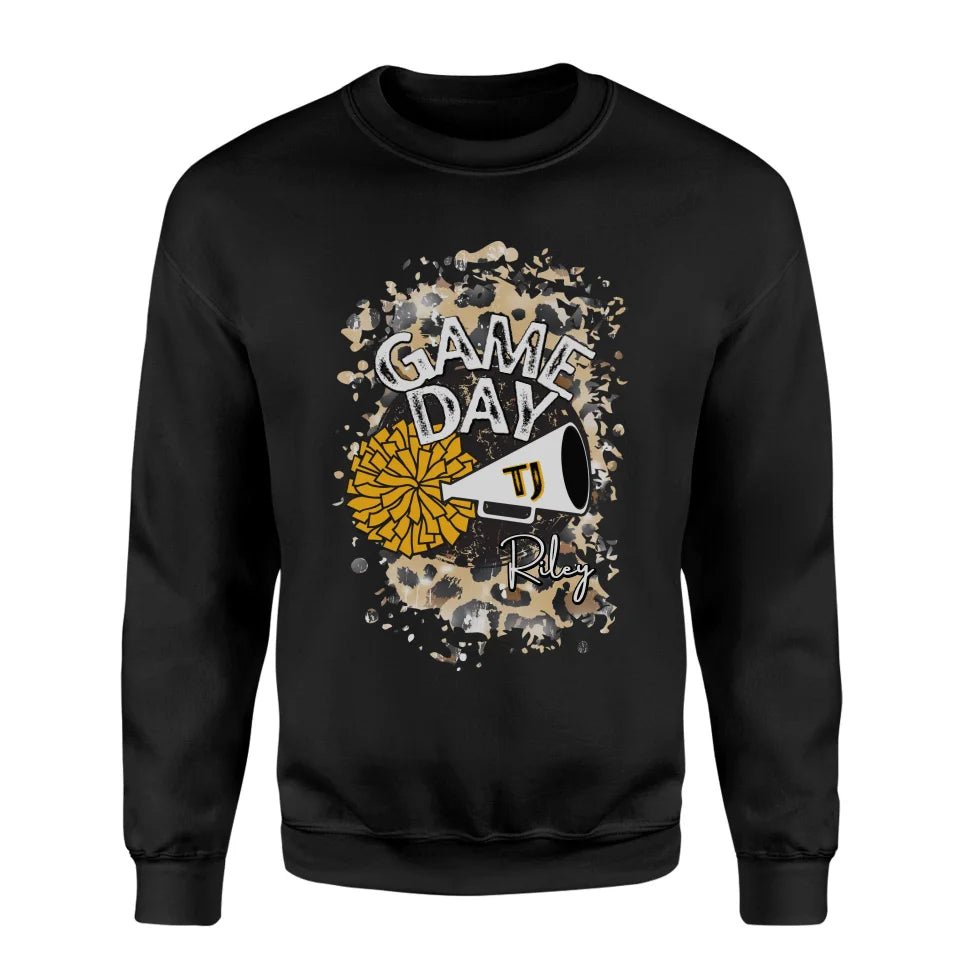 Custom Game Day Cheer Graphic on a Sweatshirt