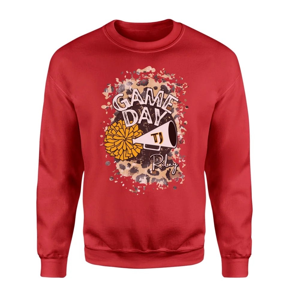Custom Game Day Cheer Graphic on a Sweatshirt