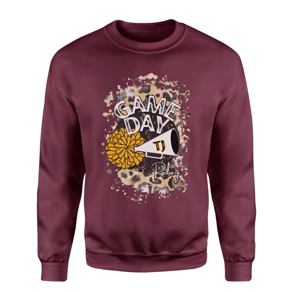 Custom Game Day Cheer Graphic on a Sweatshirt
