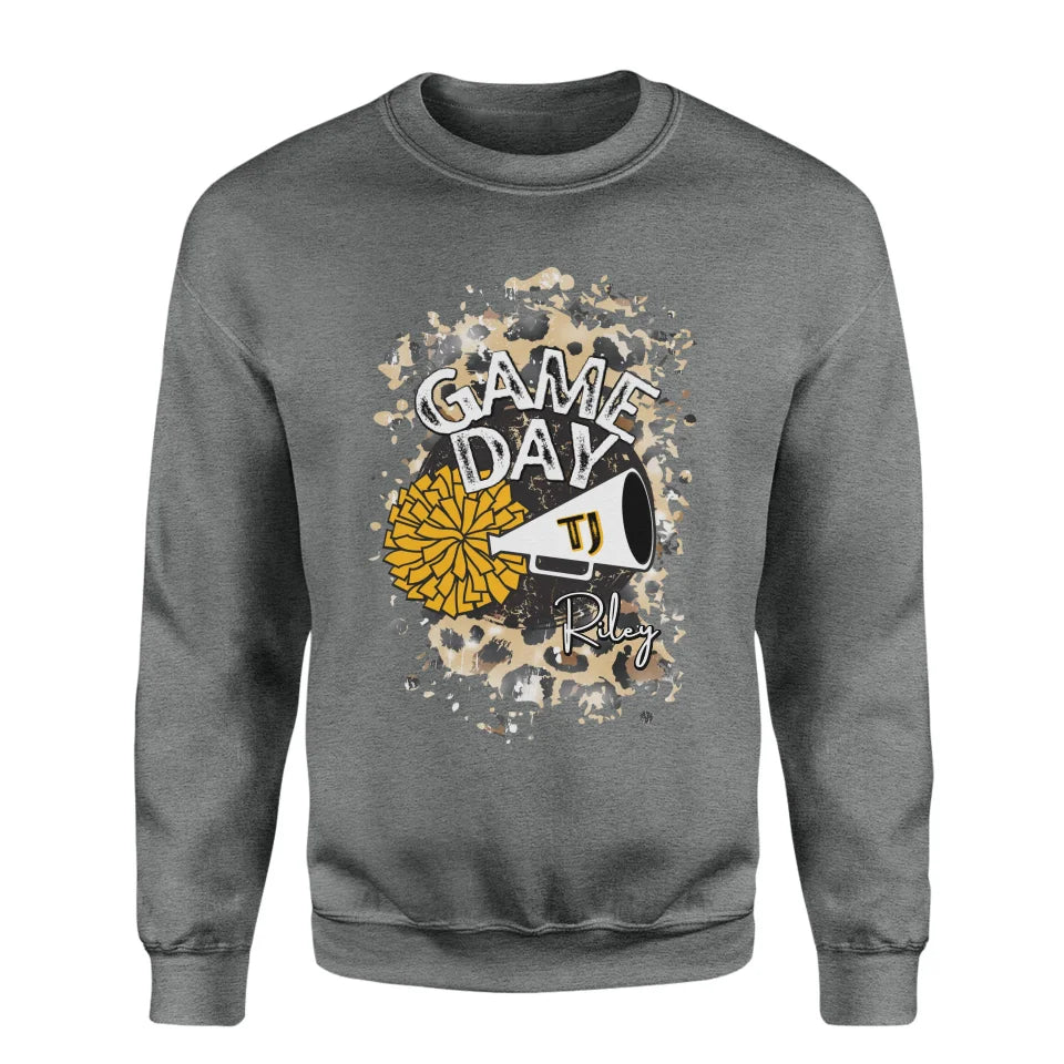 Custom Game Day Cheer Graphic on a Sweatshirt
