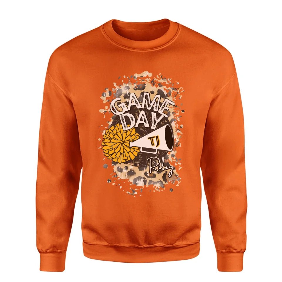 Custom Game Day Cheer Graphic on a Sweatshirt