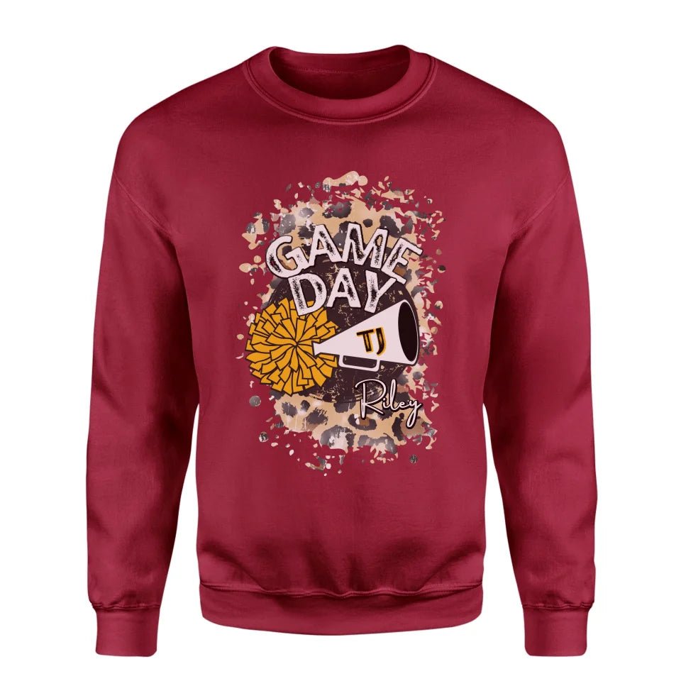 Custom Game Day Cheer Graphic on a Sweatshirt