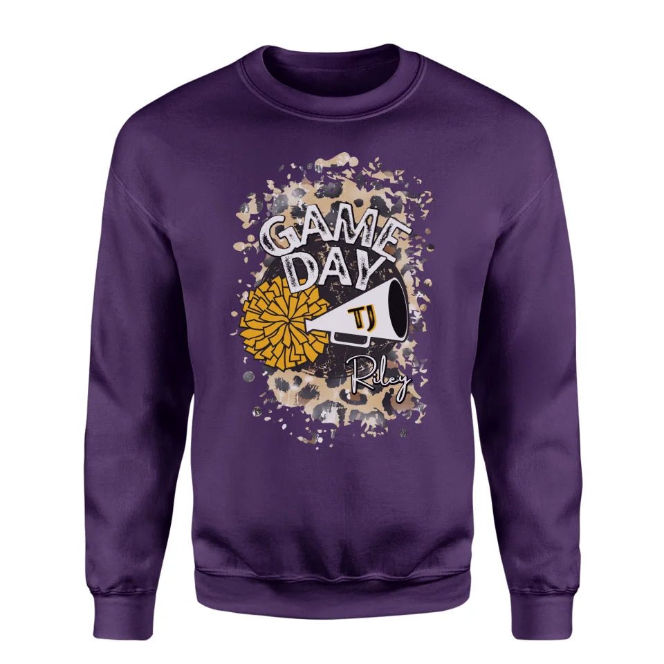 Custom Game Day Cheer Graphic on a Sweatshirt