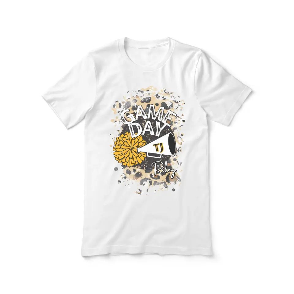 Custom Game Day Cheer Graphic Tee on a Unisex T-Shirt