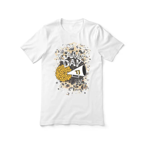 Custom Game Day Cheer Graphic Tee on a Unisex T-Shirt