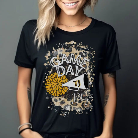 Custom Game Day Cheer Graphic Tee on a Unisex T-Shirt