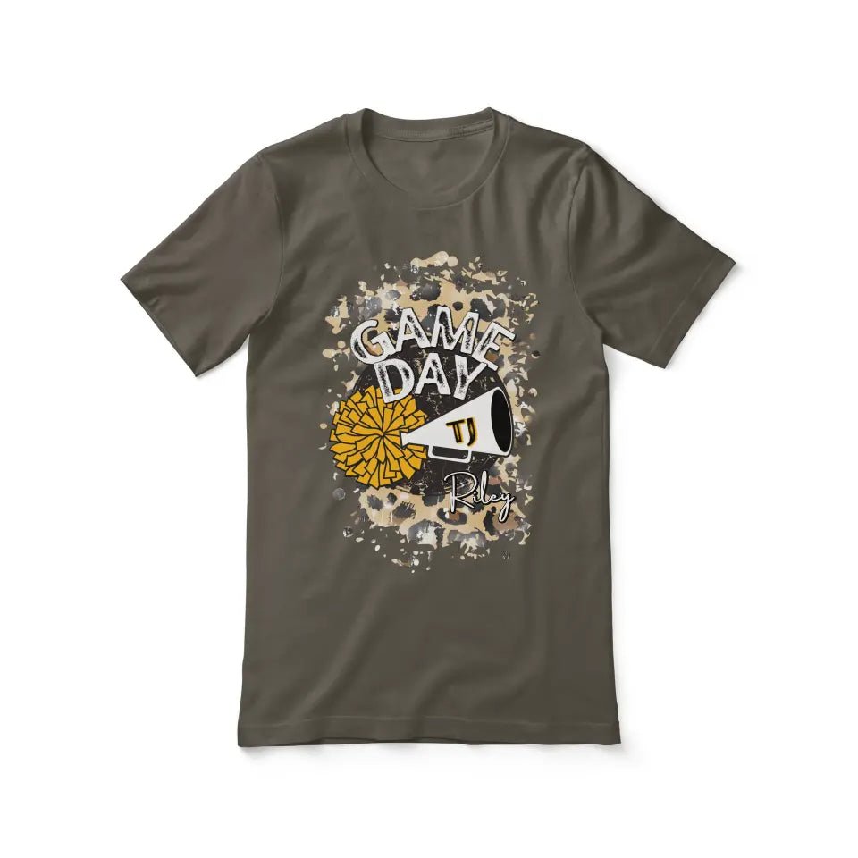 Custom Game Day Cheer Graphic Tee on a Unisex T-Shirt