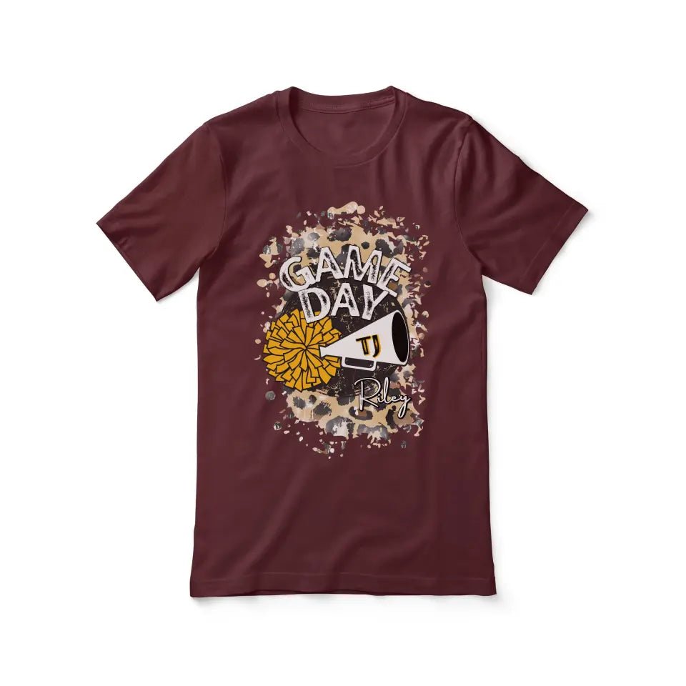 Custom Game Day Cheer Graphic Tee on a Unisex T-Shirt
