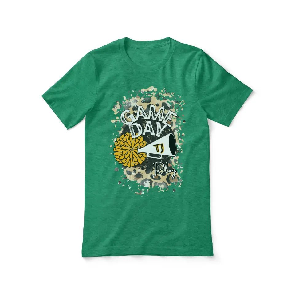 Custom Game Day Cheer Graphic Tee on a Unisex T-Shirt