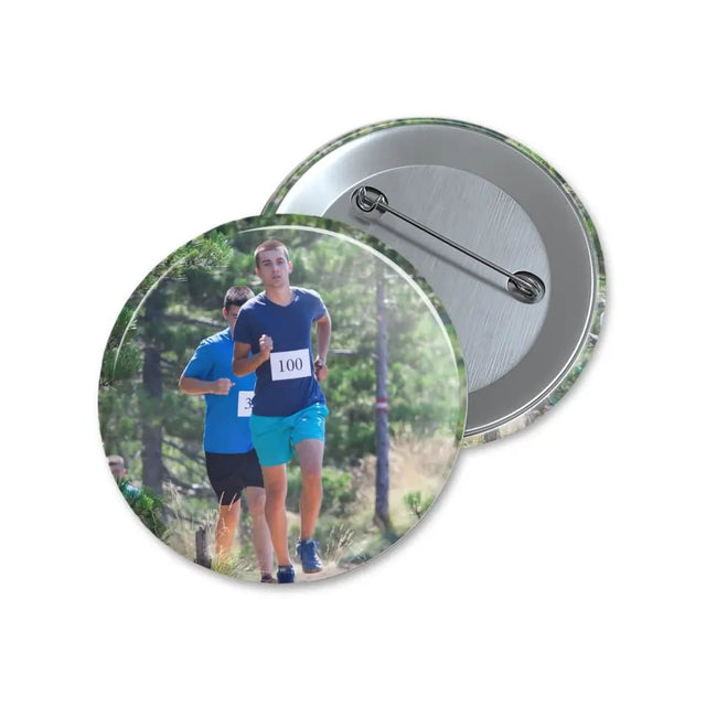 Custom Cross Country Runner Photo on a Button