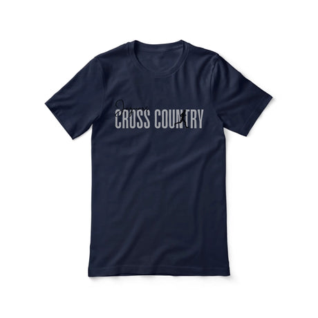 Personalized Cross Country Shirt With Modern Bold Design on a Unisex T-Shirt