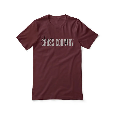 Personalized Cross Country Shirt With Modern Bold Design on a Unisex T-Shirt