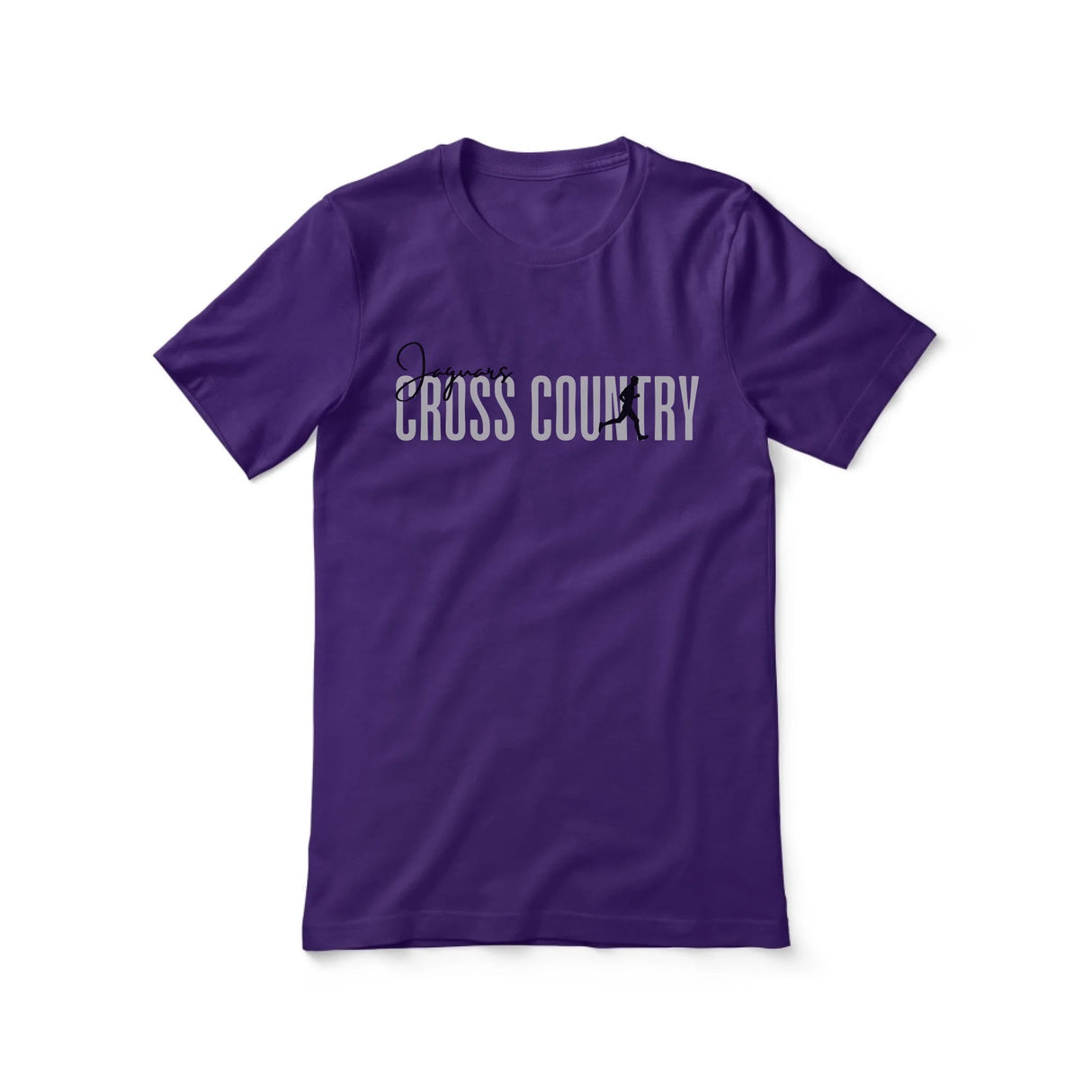 Personalized Cross Country Shirt With Modern Bold Design on a Unisex T-Shirt