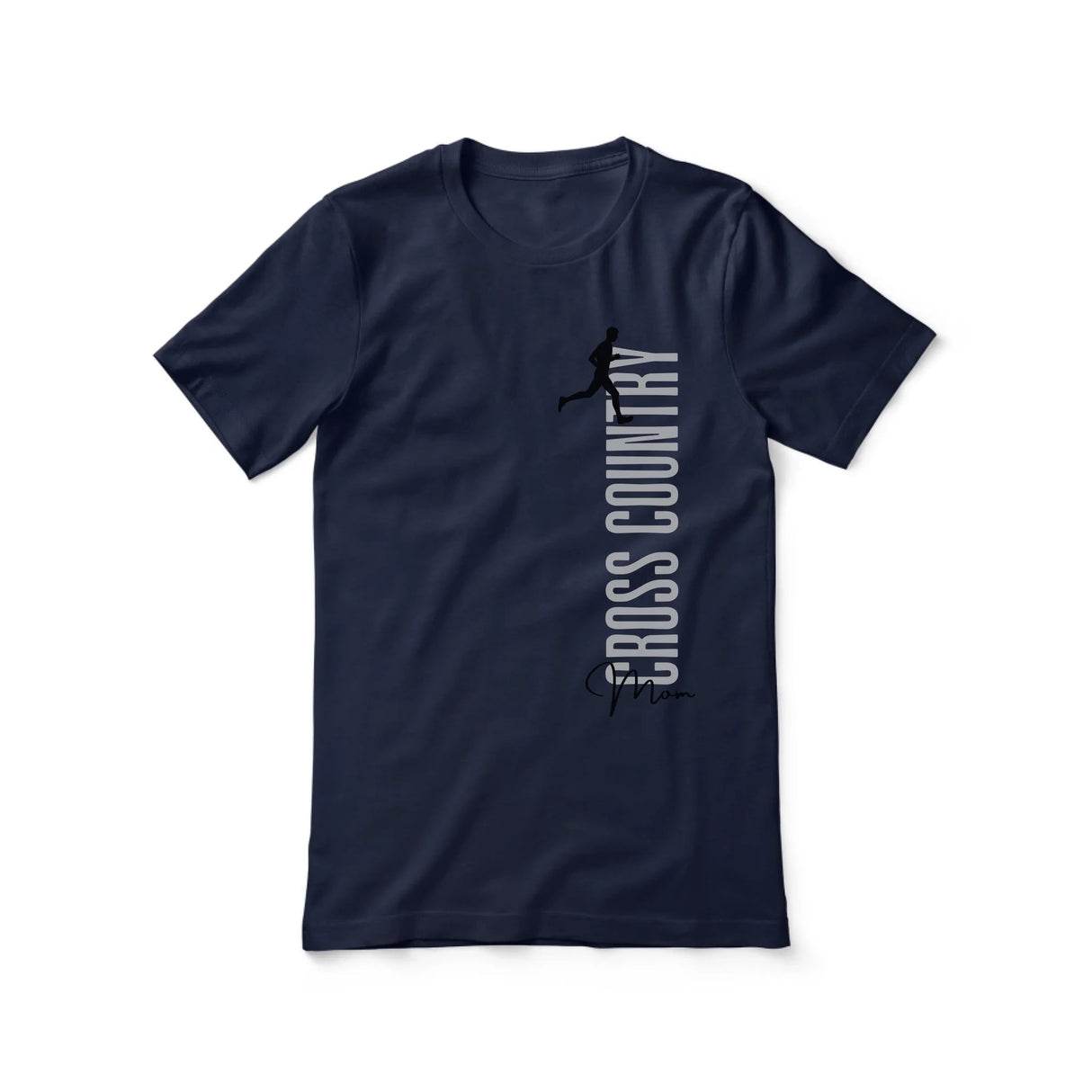 Personalized Cross Country Mom Shirt With Mascot, Icon, and Cross Country Runner Name on a Unisex T-Shirt