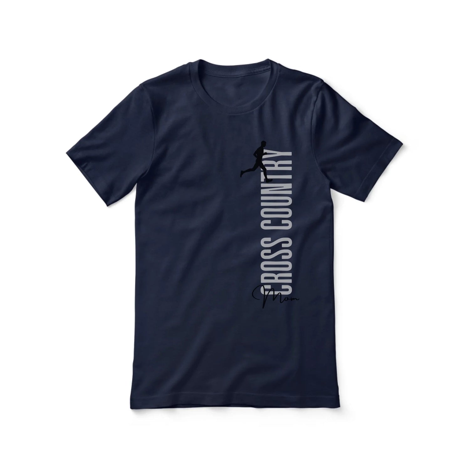 Personalized Cross Country Mom Shirt With Mascot, Icon, and Cross Country Runner Name on a Unisex T-Shirt