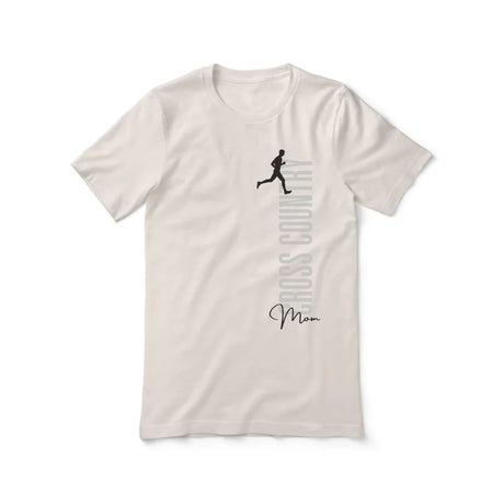 Personalized Cross Country Mom Shirt With Mascot, Icon, and Cross Country Runner Name on a Unisex T-Shirt