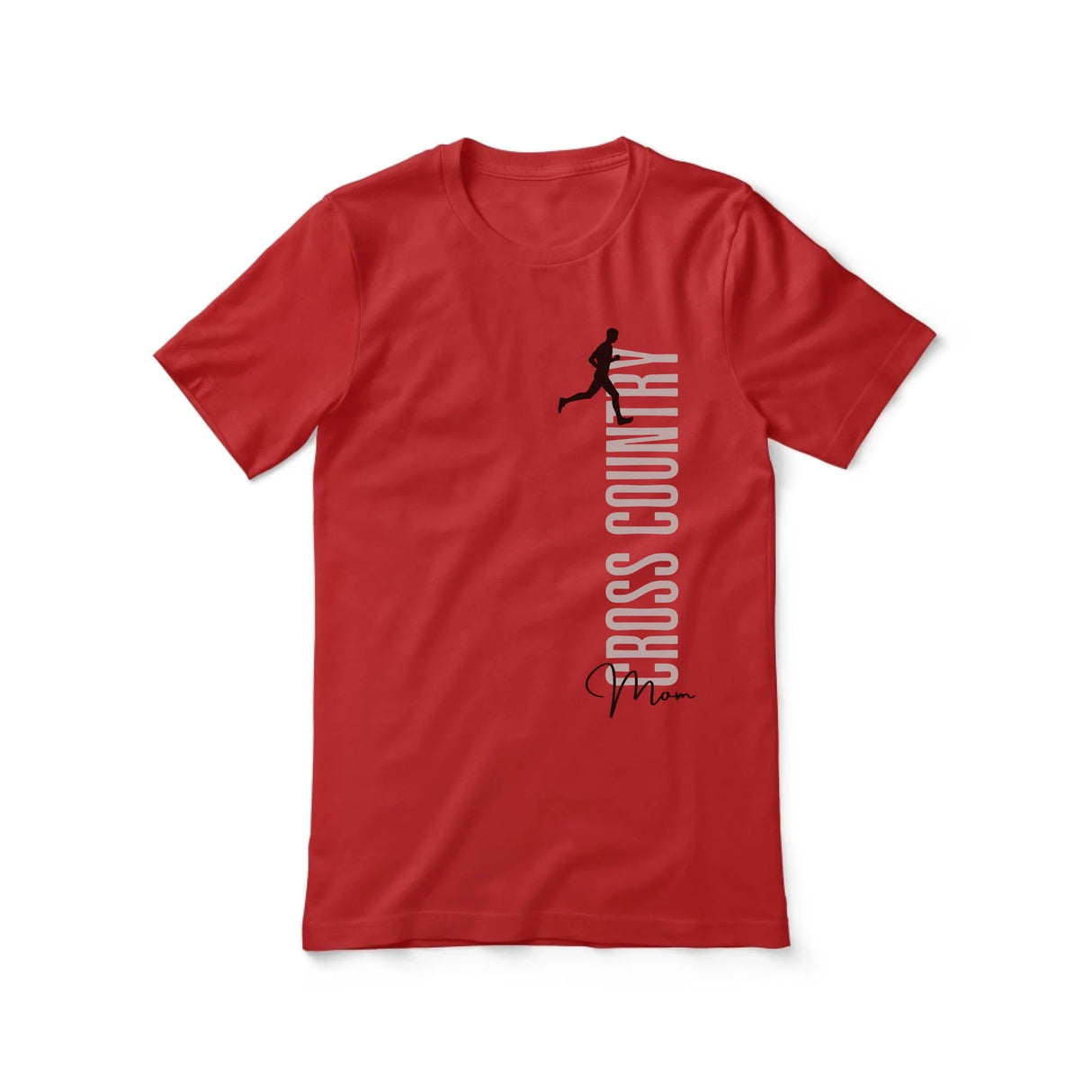 Personalized Cross Country Mom Shirt With Mascot, Icon, and Cross Country Runner Name on a Unisex T-Shirt