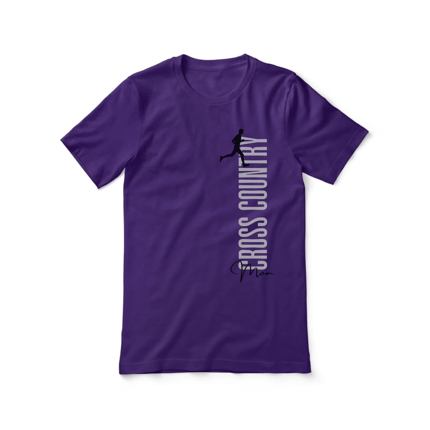 Personalized Cross Country Mom Shirt With Mascot, Icon, and Cross Country Runner Name on a Unisex T-Shirt