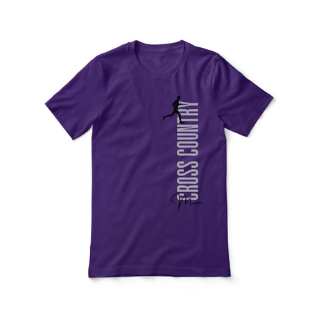 Personalized Cross Country Mom Shirt With Mascot, Icon, and Cross Country Runner Name on a Unisex T-Shirt