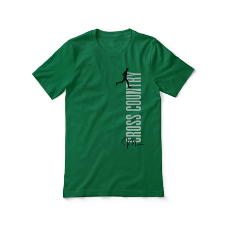Personalized Cross Country Mom Shirt With Mascot, Icon, and Cross Country Runner Name on a Unisex T-Shirt