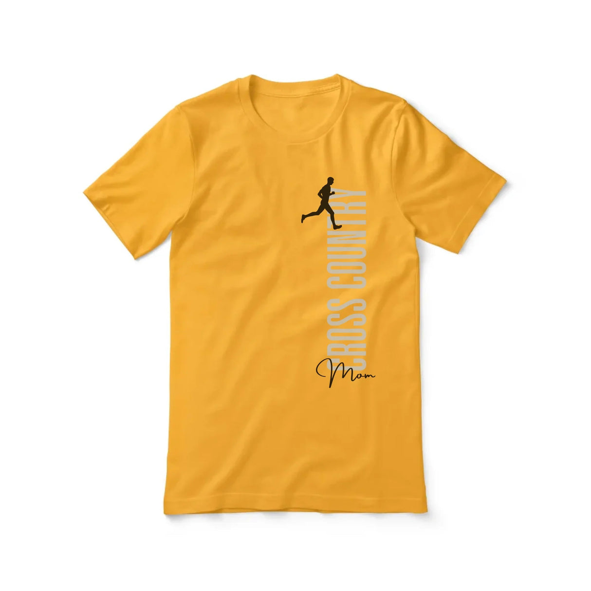 Personalized Cross Country Mom Shirt With Mascot, Icon, and Cross Country Runner Name on a Unisex T-Shirt