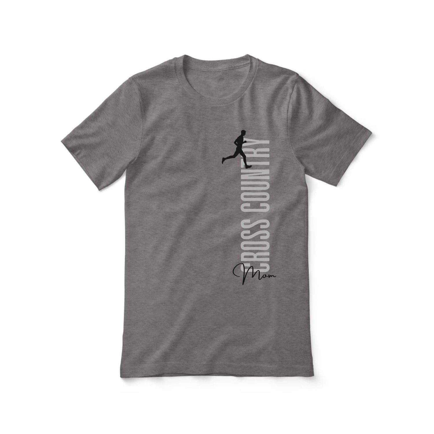 Personalized Cross Country Mom Shirt With Mascot, Icon, and Cross Country Runner Name on a Unisex T-Shirt