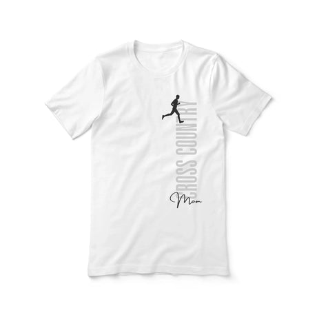 Personalized Cross Country Mom Shirt With Mascot, Icon, and Cross Country Runner Name on a Unisex T-Shirt