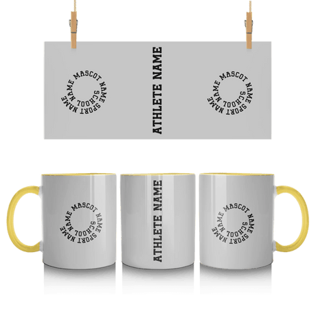 Custom School Spirit Mug With Spiral Text Design