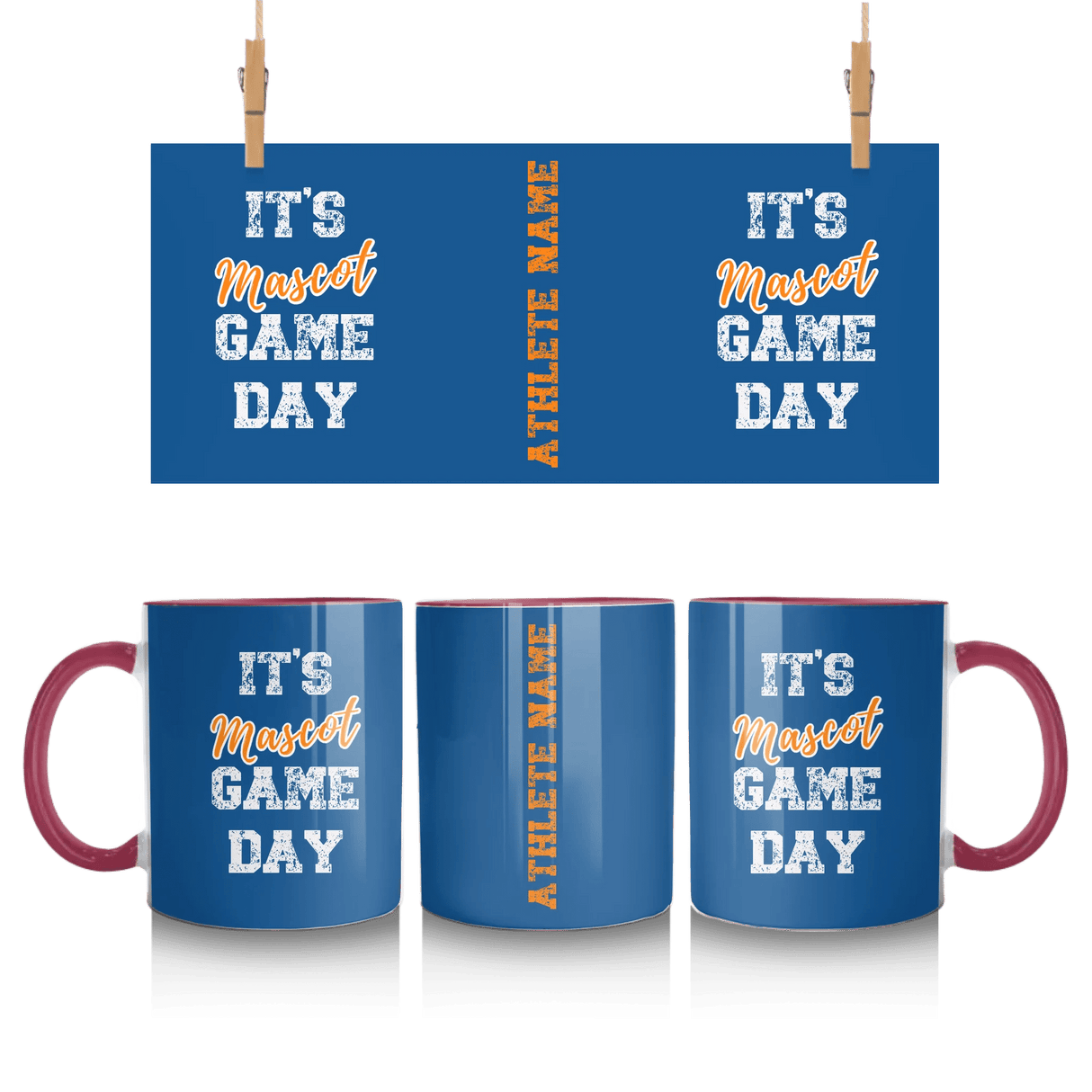 Custom It's Game Day Mug With Mascot