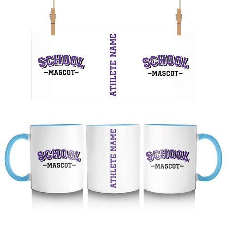 Custom School Spirit Mug With School and Mascot Name With Classic Arch Design