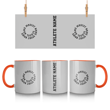Custom School Spirit Mug With Spiral Text Design