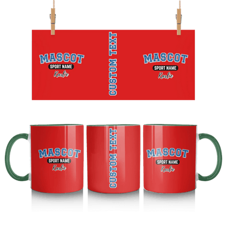 Custom School Spirit Mug With Mascot and Sport With Classic Design