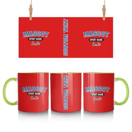 Custom School Spirit Mug With Mascot and Sport With Classic Design