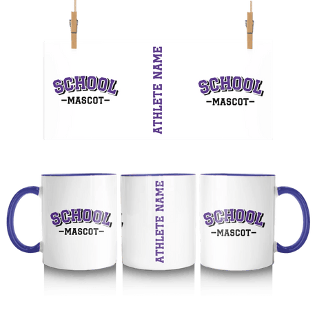 Custom School Spirit Mug With School and Mascot Name With Classic Arch Design