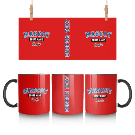 Custom School Spirit Mug With Mascot and Sport With Classic Design