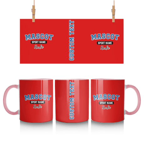 Custom School Spirit Mug With Mascot and Sport With Classic Design