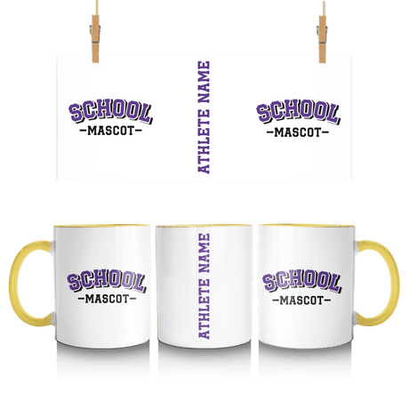 Custom School Spirit Mug With School and Mascot Name With Classic Arch Design