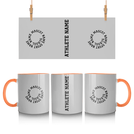 Custom School Spirit Mug With Spiral Text Design
