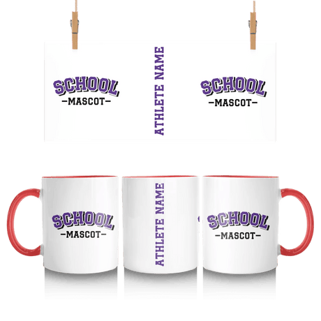 Custom School Spirit Mug With School and Mascot Name With Classic Arch Design