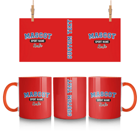 Custom School Spirit Mug With Mascot and Sport With Classic Design