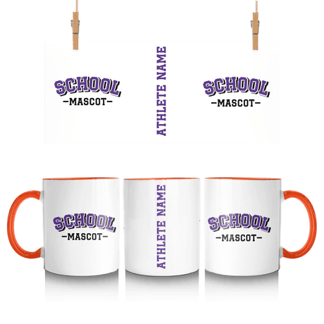 Custom School Spirit Mug With School and Mascot Name With Classic Arch Design