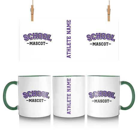 Custom School Spirit Mug With School and Mascot Name With Classic Arch Design