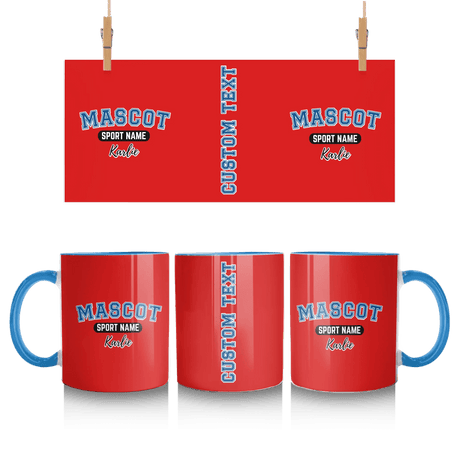 Custom School Spirit Mug With Mascot and Sport With Classic Design
